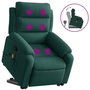 Voir la diapositive 2 : VIDAXL Fauteuil de massage inclinable Vert fonce Velours