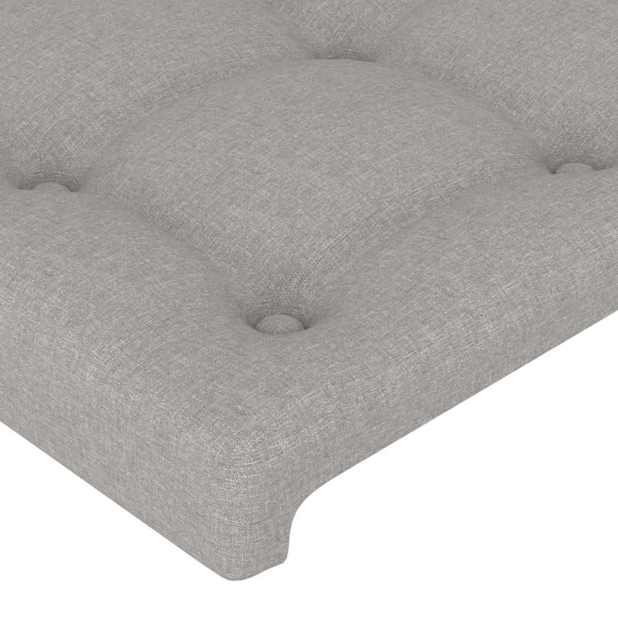Voir la diapositive 5 : VIDAXL Tete de lit avec oreilles Gris clair 147x16x118/128 cm Tissu