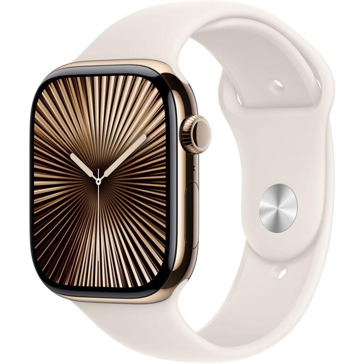 APPLE Montre connectée Serie 10 42mm Titane Or M/L Cellular