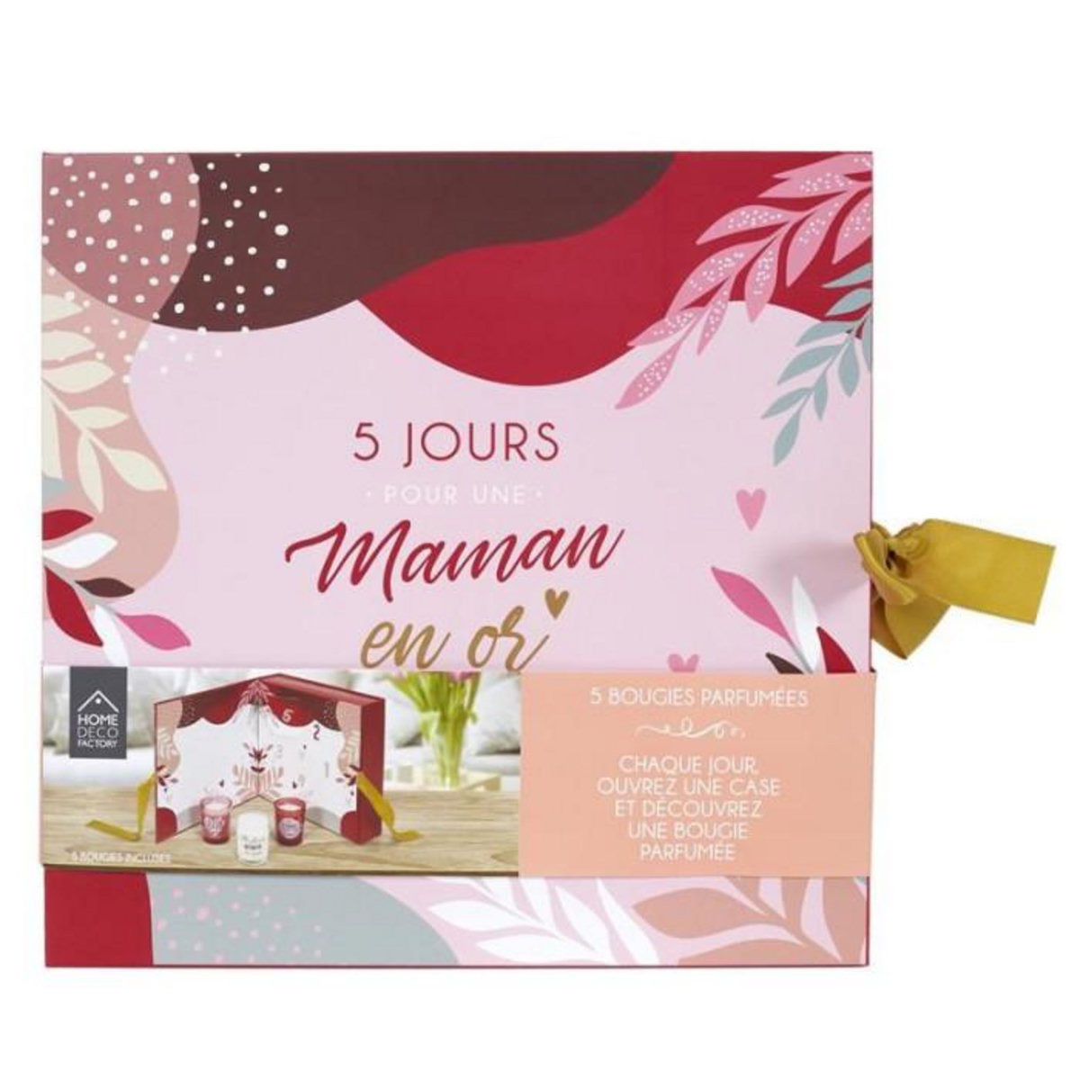 Paris Prix Calendrier 5 Bougies Parfumées  Maman  6cm Rose