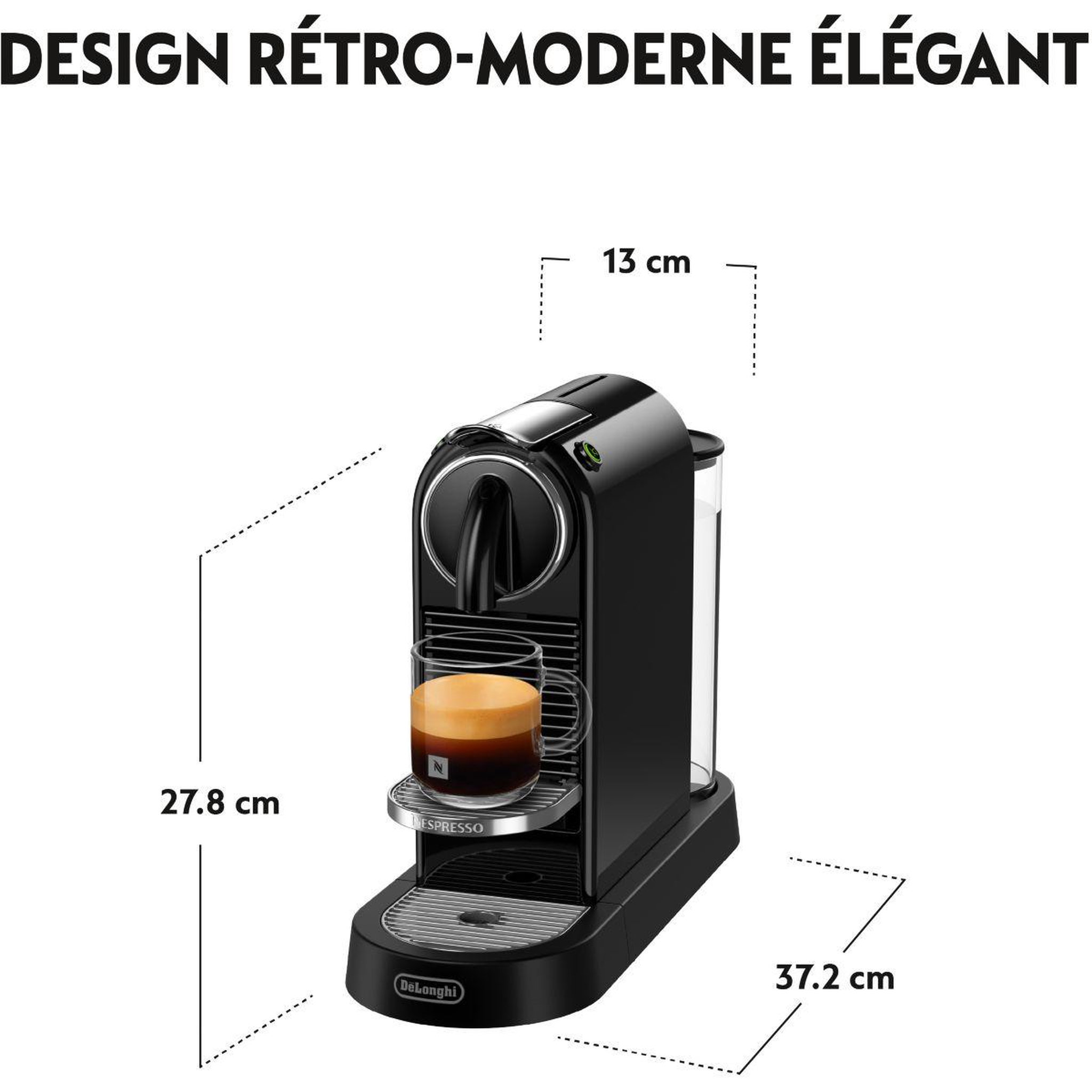 Voir la diapositive 3 : DELONGHI Nespresso citiz noir en167.b