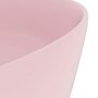 VIDAXL Lavabo rond de luxe Rose mat 40x15 cm Ceramique