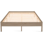 Voir la diapositive 3 : ID MARKET Cadre de lit double YAKUTA avec sommier 140 x 190 cm effet bois naturel