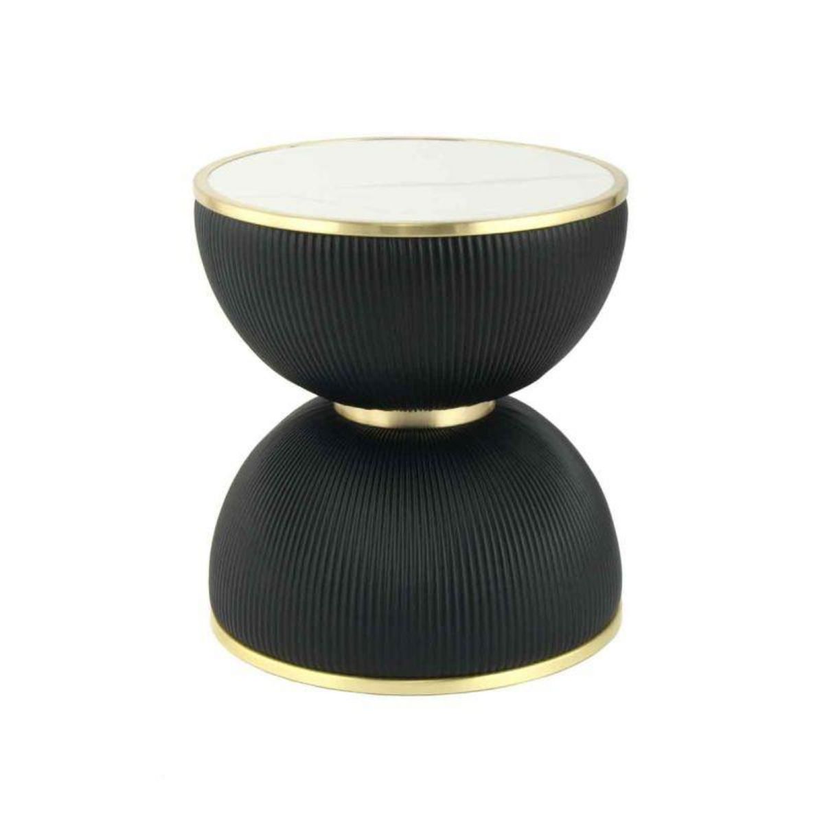 Paris Prix Table d'Appoint Design  Jokai  51cm Noir & Or