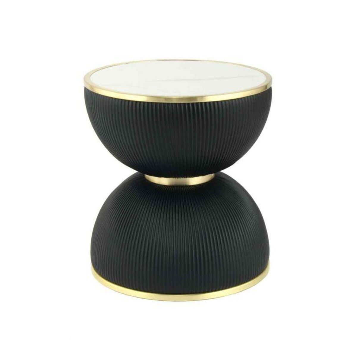 Paris Prix Table d'Appoint Design  Jokai  51cm Noir & Or