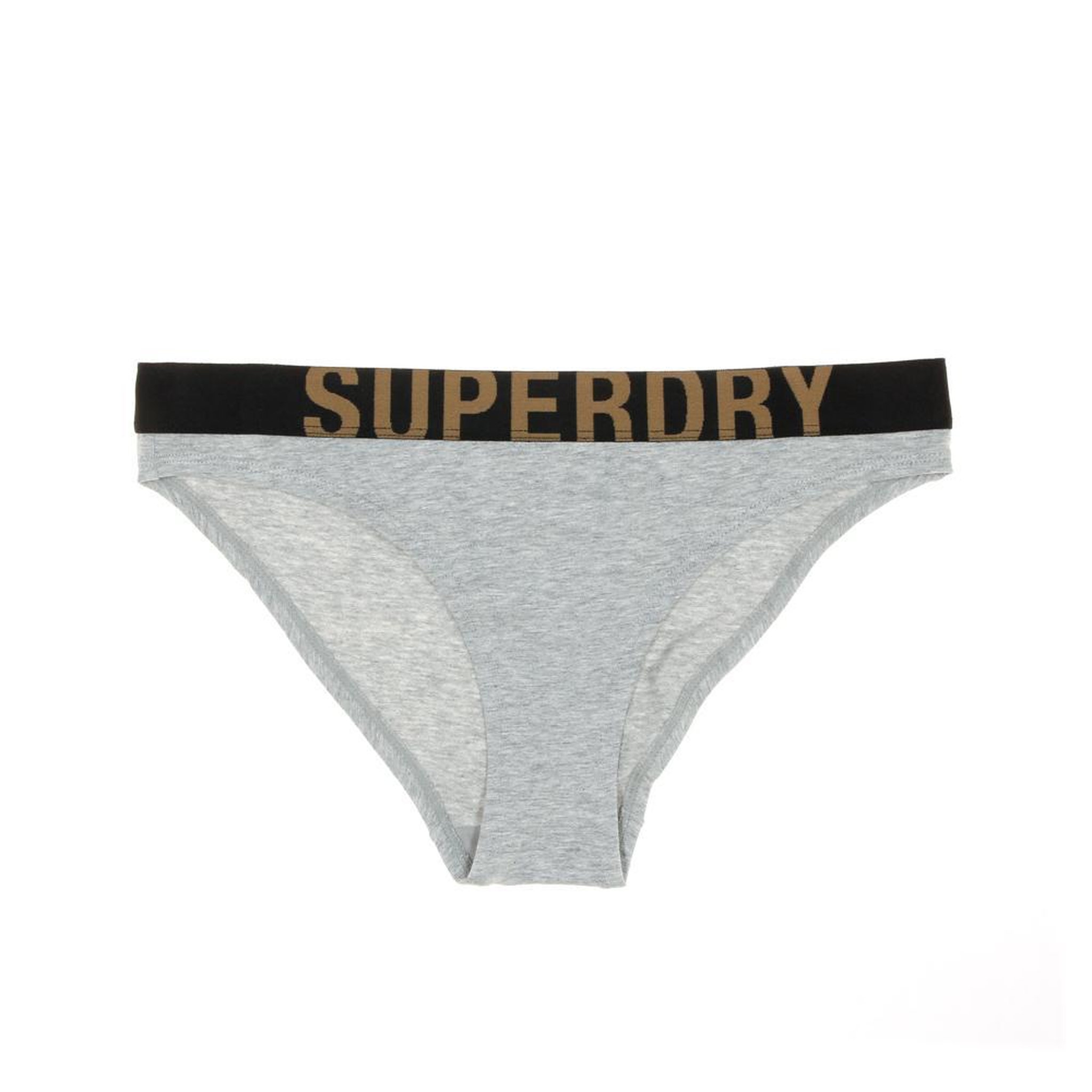 SUPERDRY Culotte Grise Femme Superdry Logo Brief. Coloris disponibles : Gris