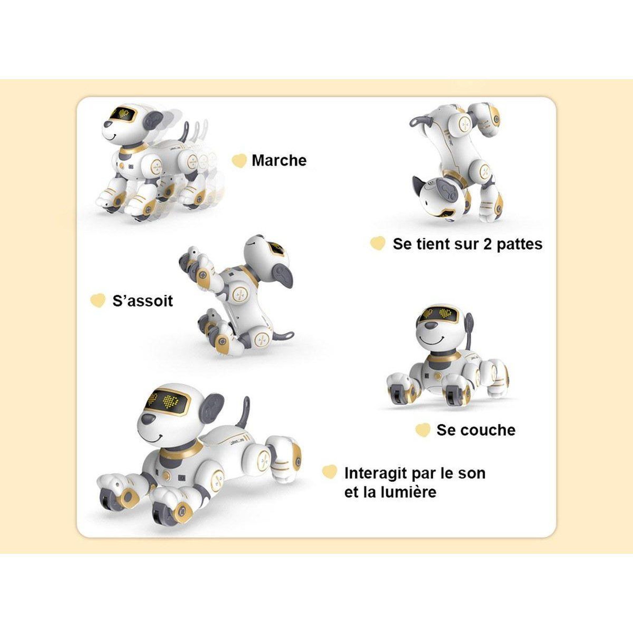 Voir la diapositive 2 : 1001JOUETS Chien Interactif Télécommandé - Effets Sonores et Lumineux - Bleu