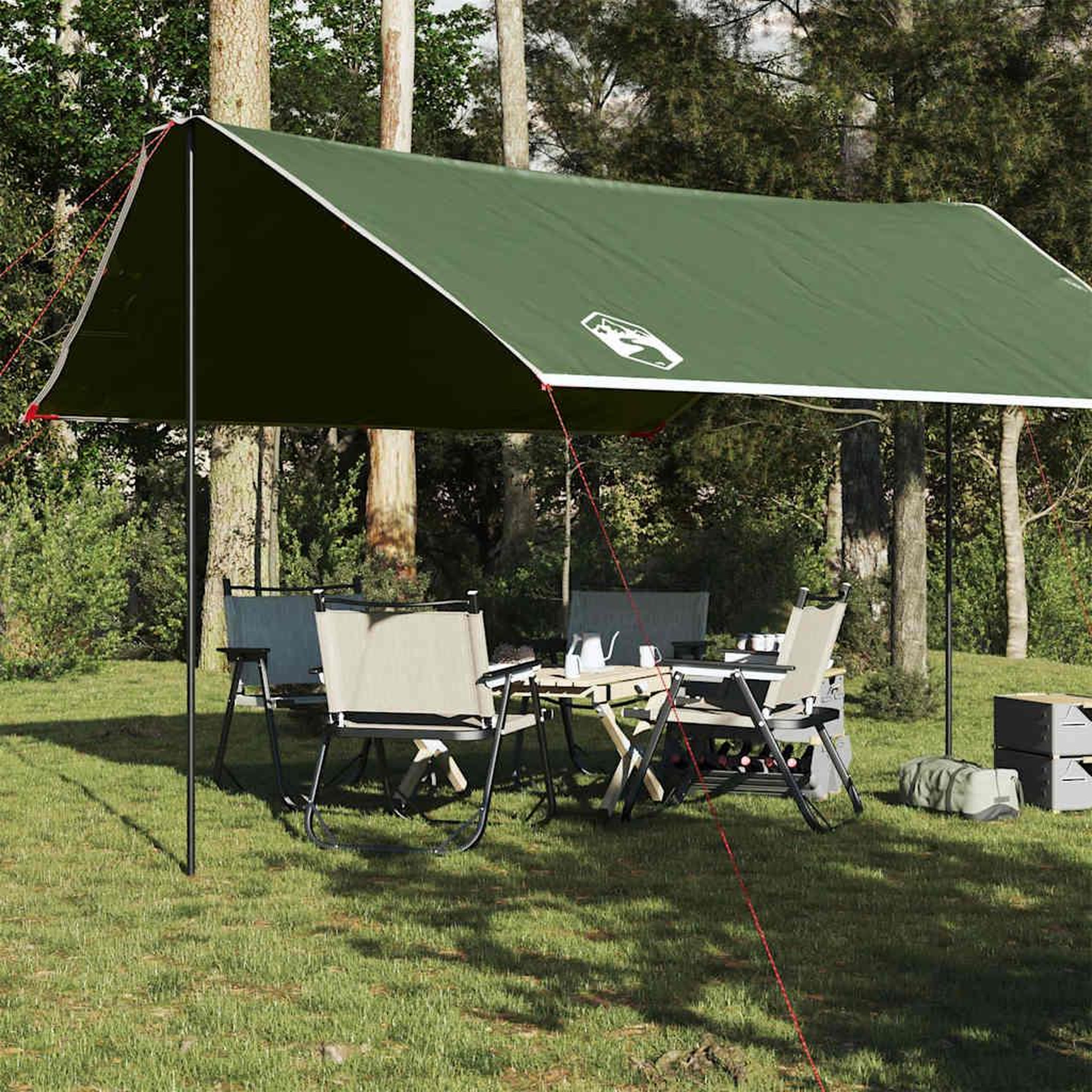 VIDAXL Bache de camping vert 430x380x210 cm impermeable