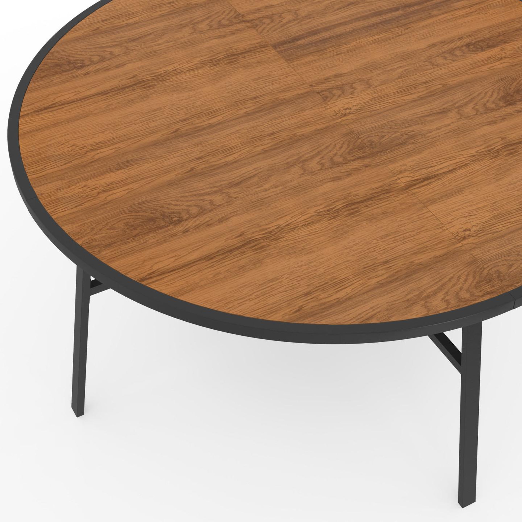 Voir la diapositive 6 : ID MARKET Salon de jardin noumea table ronde 150 cm plateau verre trempé effet bois et 8 chaises empilables noir et bois