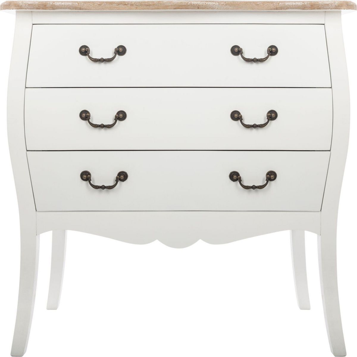 ATMOSPHERA Commode en bois Chrysa - L. 75 x H. 76 cm - Blanc