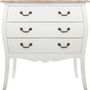 Voir la diapositive 2 : ATMOSPHERA Commode en bois Chrysa - L. 75 x H. 76 cm - Blanc