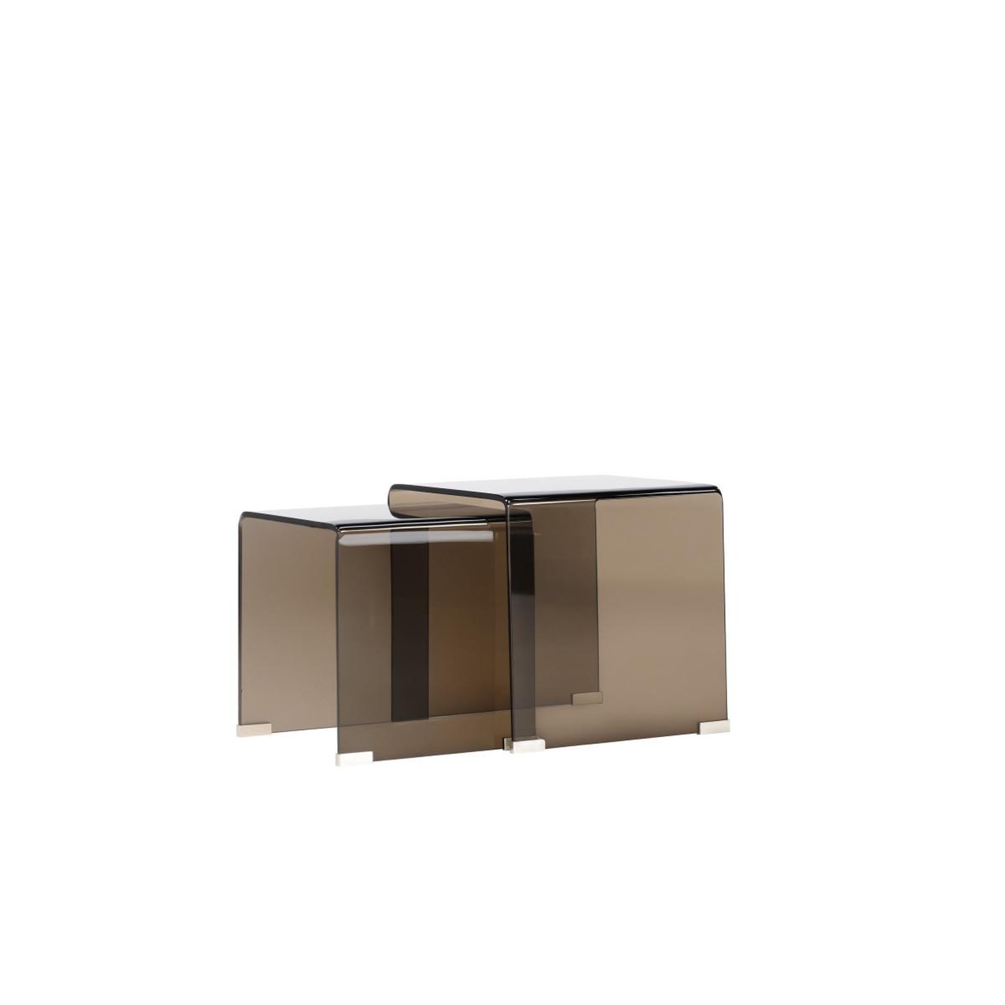 Voir la diapositive 6 : Paris Prix Lot de 2 tables d'appoint gigognes  telemark  42cm marron