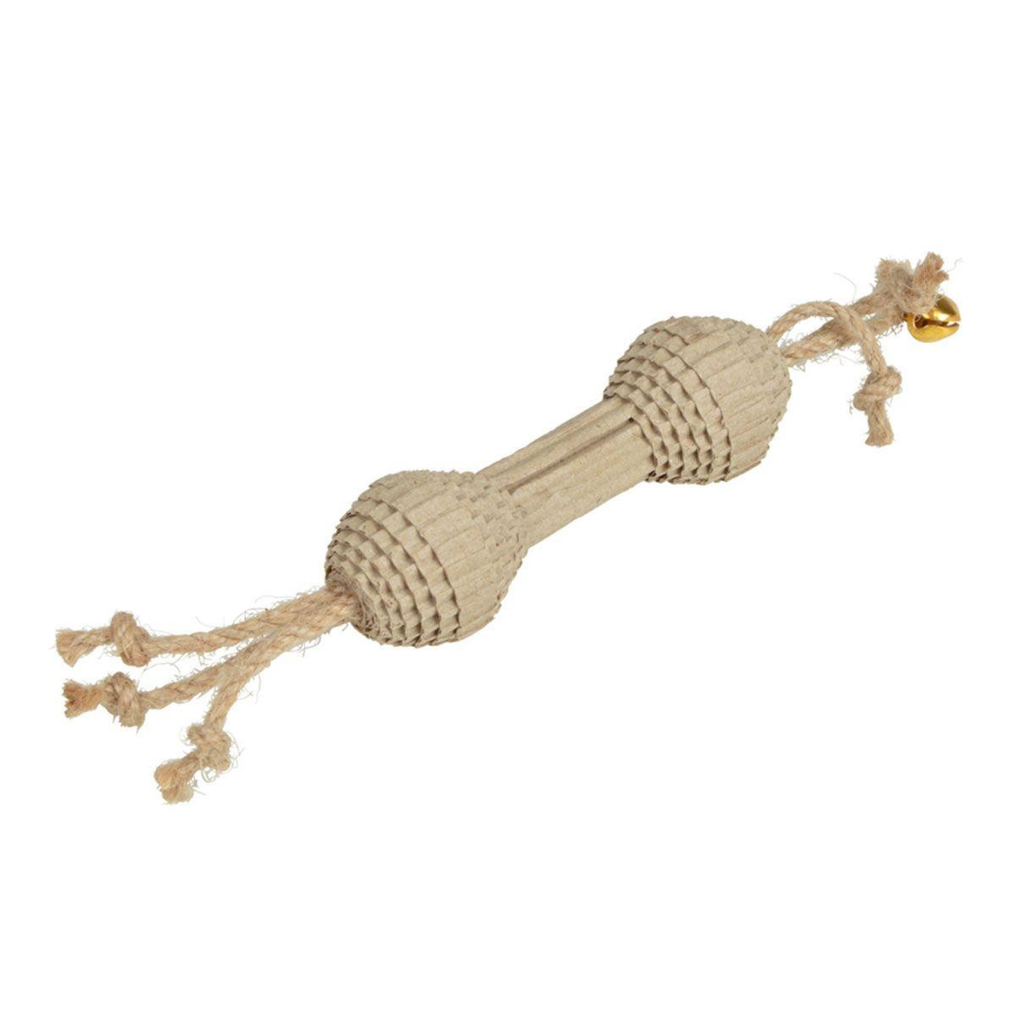 LOVE STORY Jouet pour Chat  Haltère & Ficelles  17cm Naturel