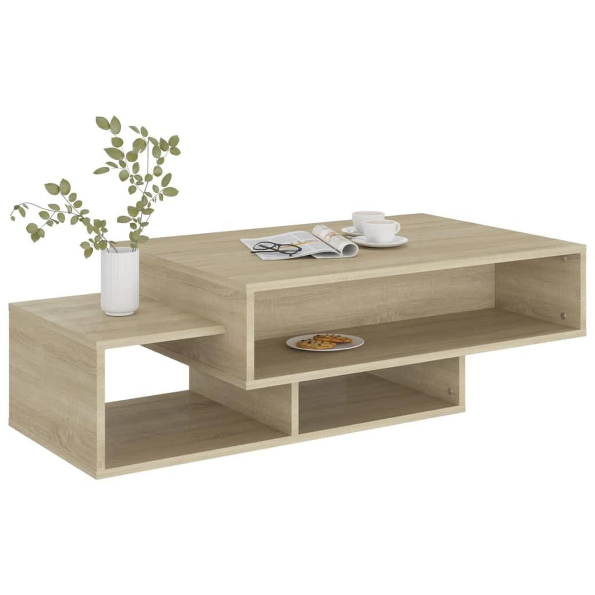 Voir la diapositive 4 : VIDAXL Table basse Chene sonoma 105x55x32 cm Bois d'ingenierie