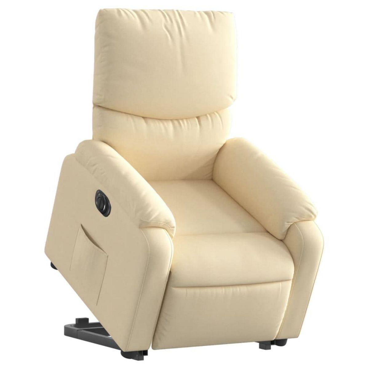 VIDAXL Fauteuil inclinable electrique creme tissu
