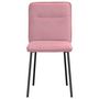 Voir la diapositive 4 : VIDAXL Chaises a manger lot de 4 Rose Velours