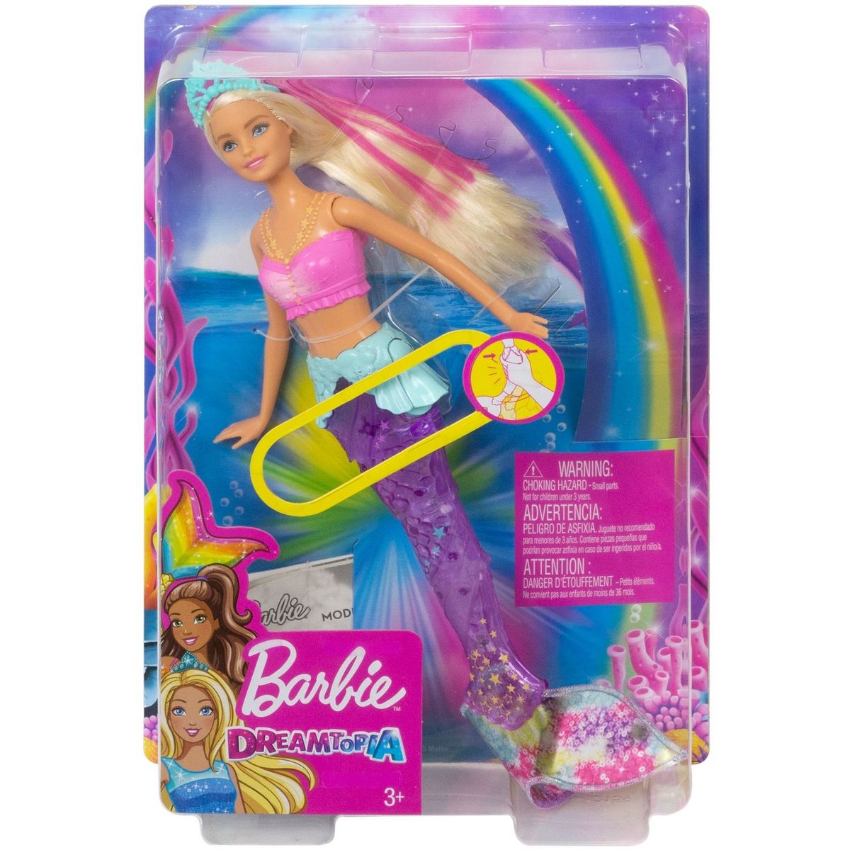 BARBIE Poupée Barbie sirène lumières et danse aquatique