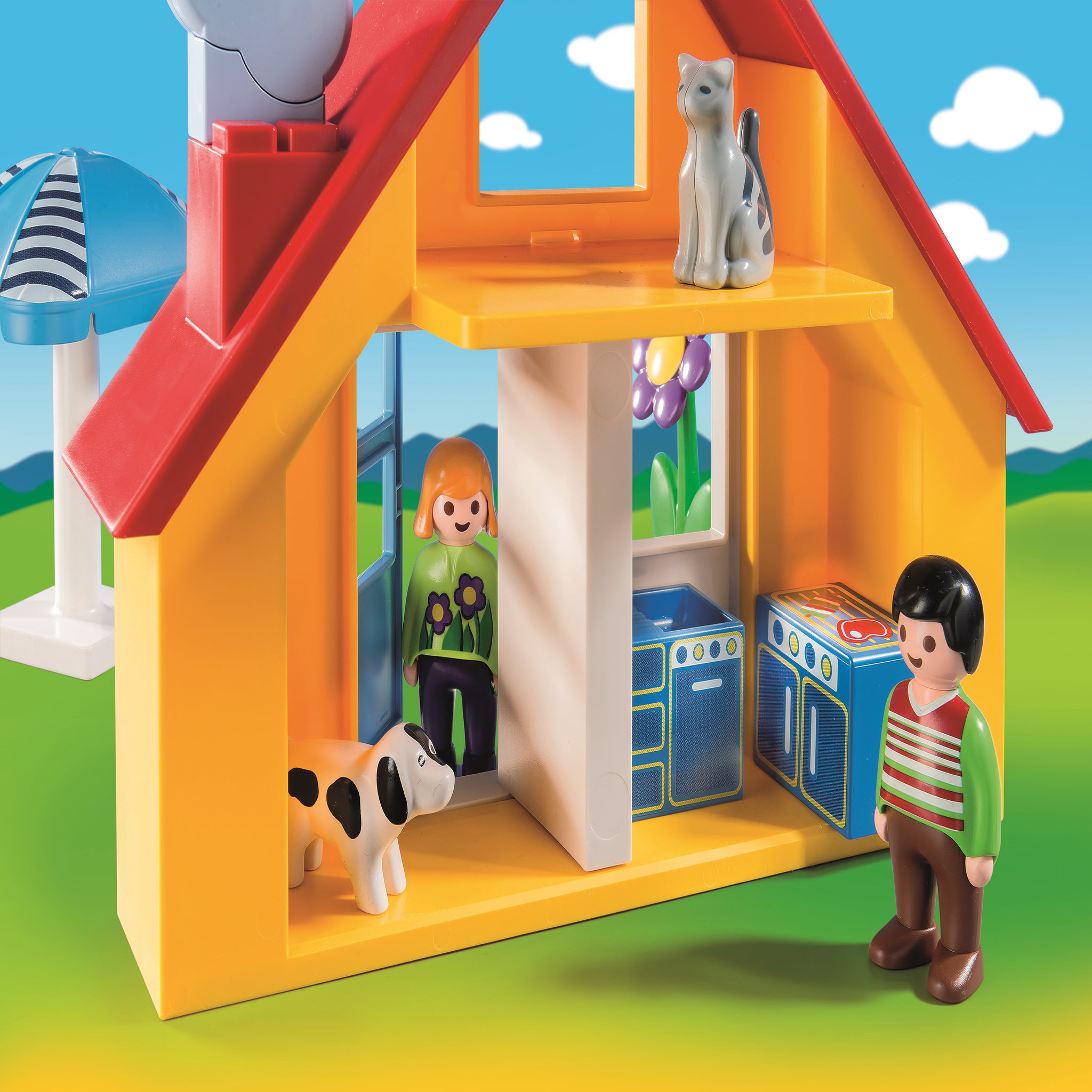 Voir la diapositive 3 : PLAYMOBIL 9527 - 1.2.3 - Maison de vacances