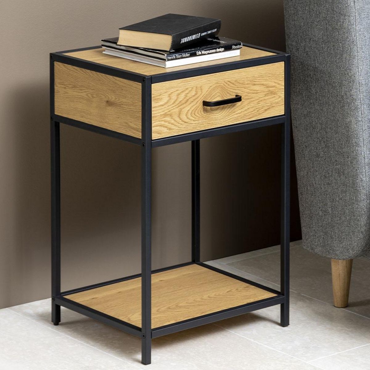 CONCEPT USINE Table de chevet style industriel FACTORY