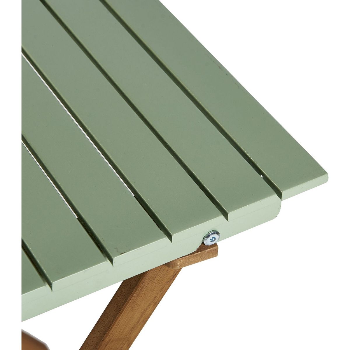 GARDENSTAR Salon de jardin - 2 places - Acacia - Vert d'eau - POBOIS