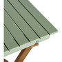 Voir la diapositive 3 : GARDENSTAR Salon de jardin - 2 places - Acacia - Vert d'eau - POBOIS
