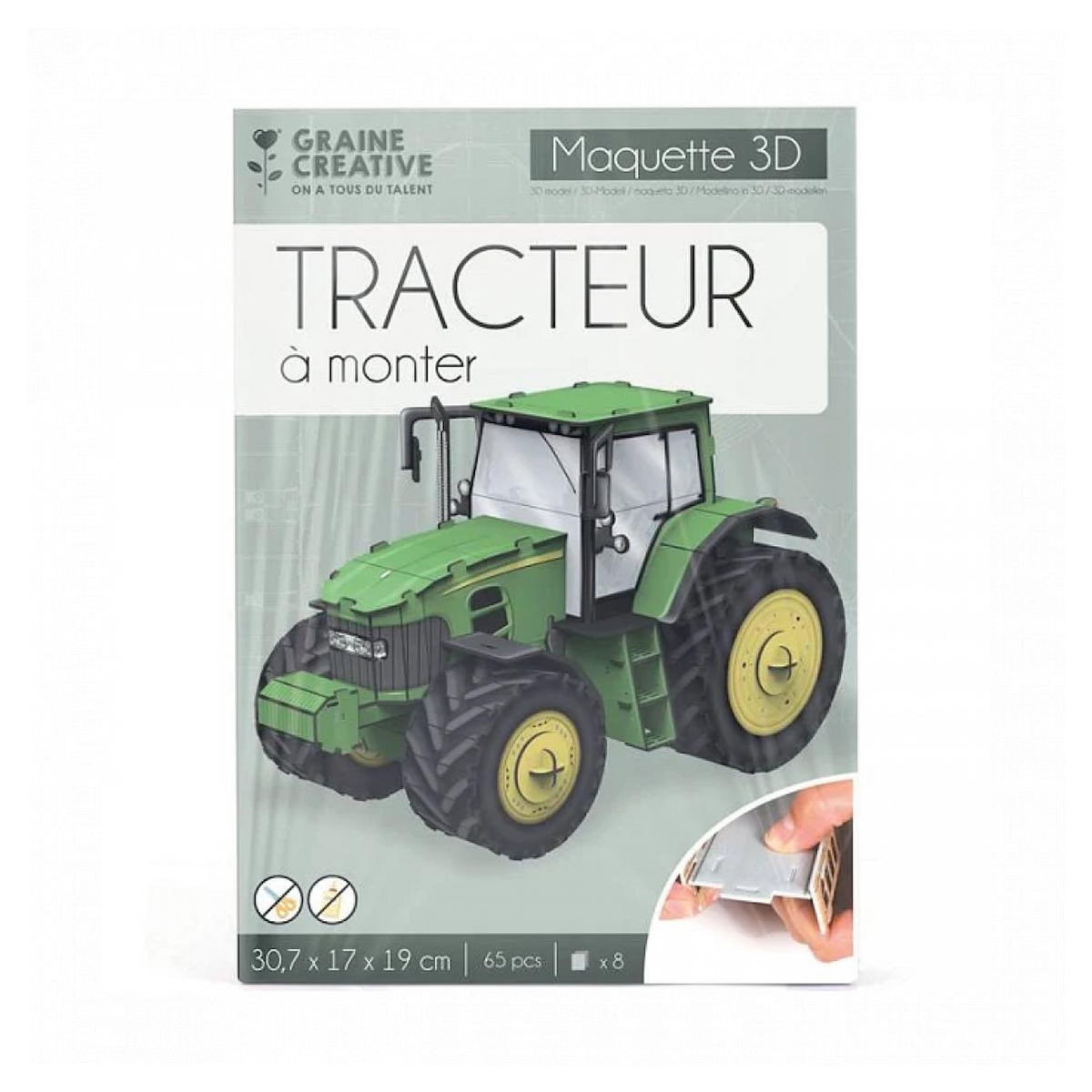 Graine créative Maquette 3D Tracteur a monter