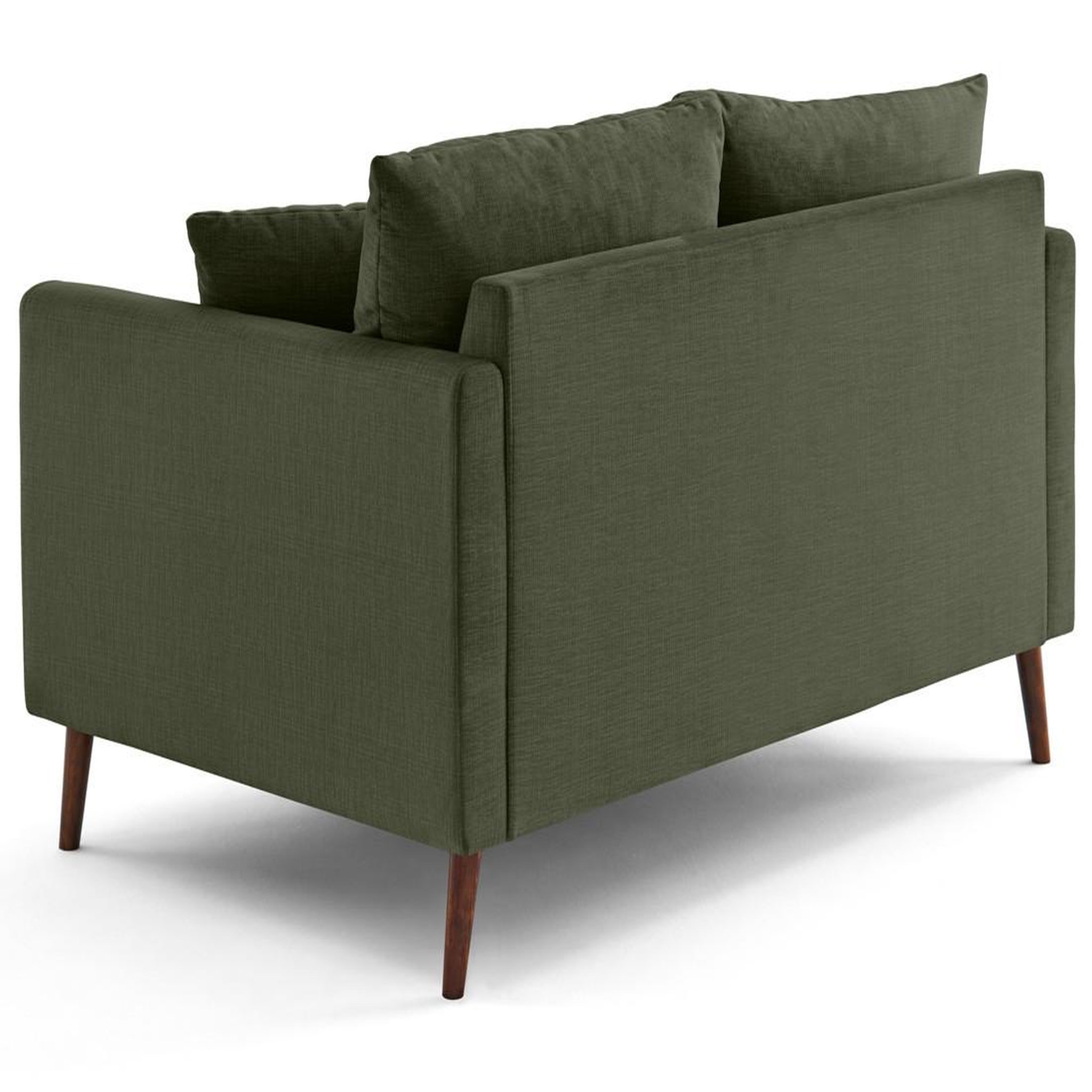 Voir la diapositive 6 : LISA DESIGN Ostrava - canapé droit 2 places en velours pieds en bois