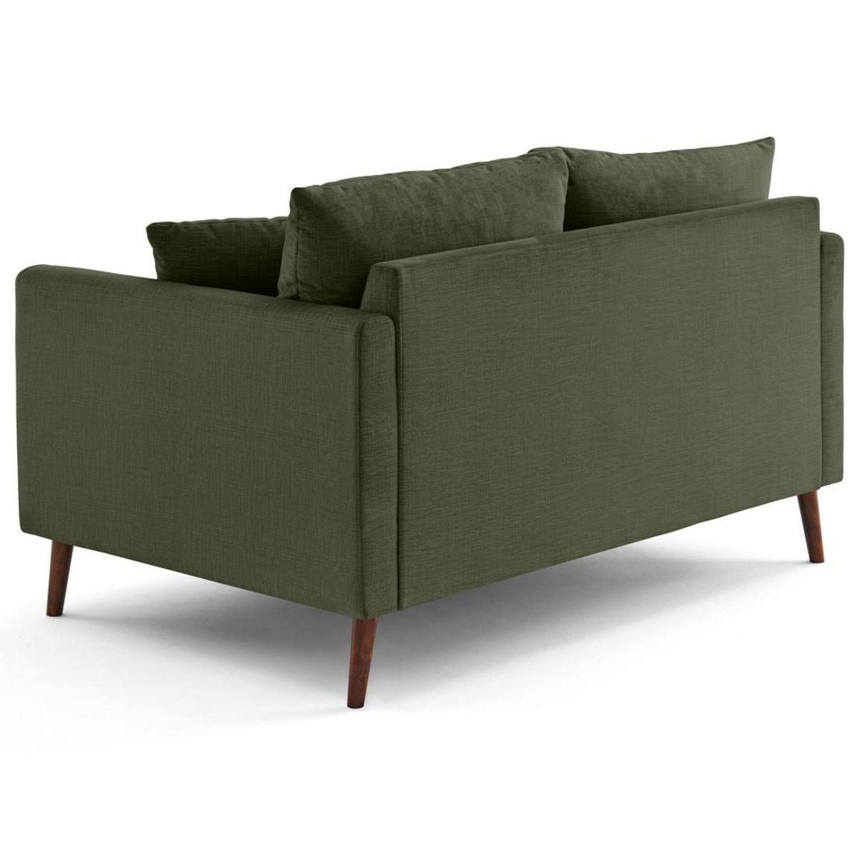 LISA DESIGN Ostrava - canapé droit 2 places en velours pieds en bois