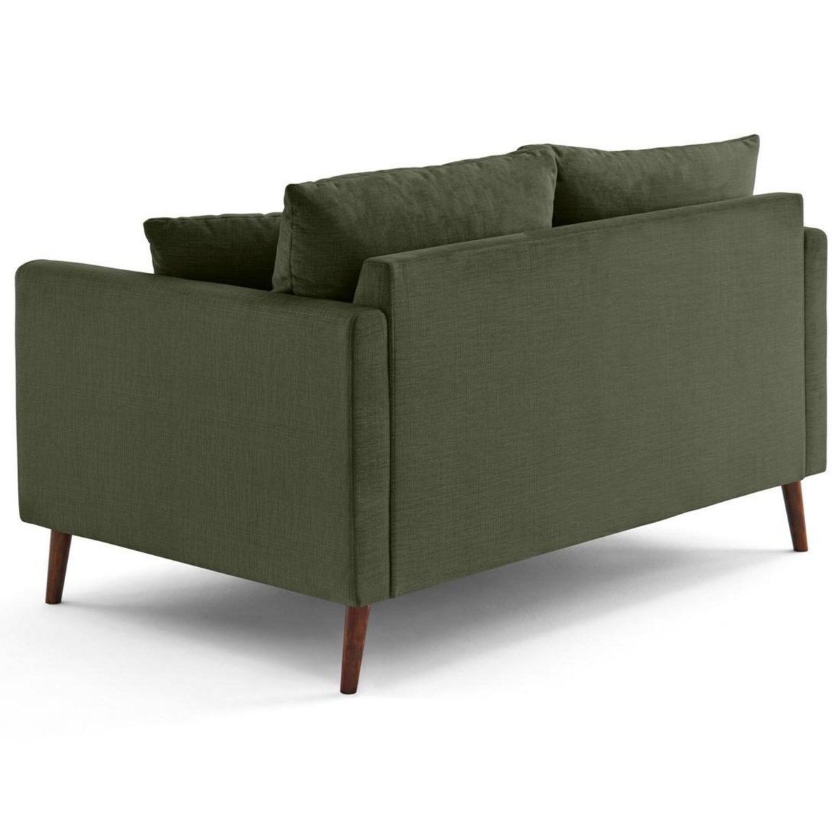 LISA DESIGN Ostrava - canapé droit 2 places en velours pieds en bois