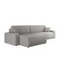 Voir la diapositive 5 : BEST MOBILIER Artemisa - canapé d'angle réversible 5 places convertible avec coffre en velours côtelé