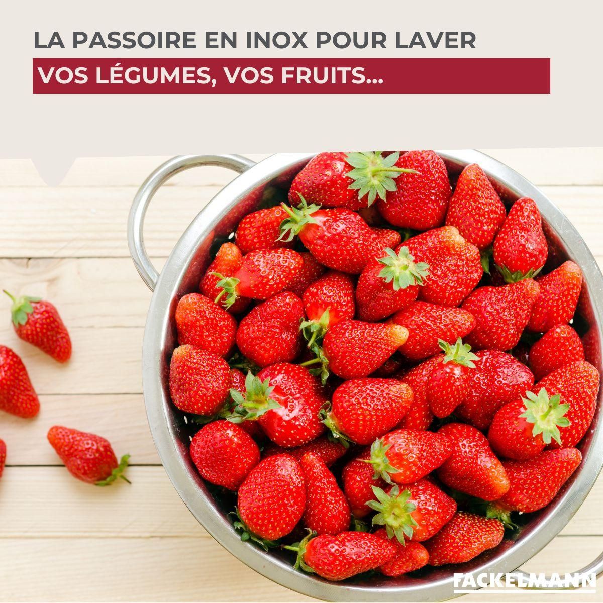 Fackelmann Passoire inox 24 cm avec anses Fackelmann