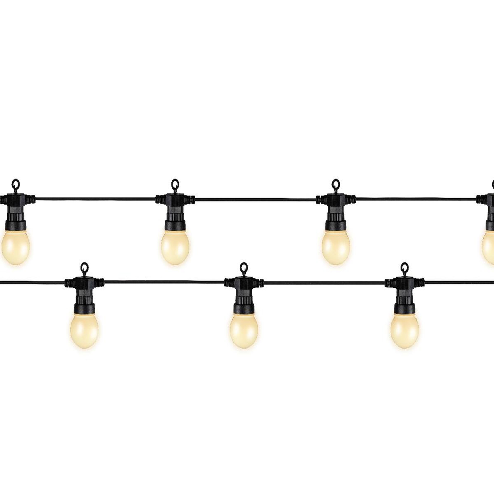 Voir la diapositive 1 : JARDIDECO Guirlande lumineuse 20 Led ampoules fumées - Blanc chaud