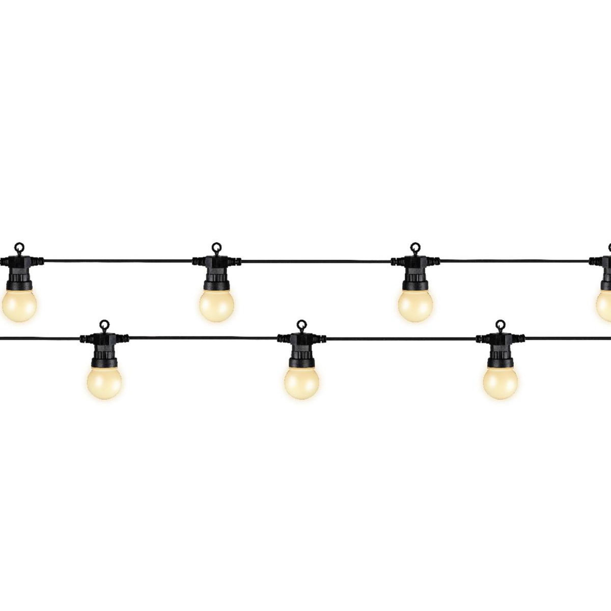 JARDIDECO Guirlande lumineuse 20 Led ampoules fumées - Blanc chaud
