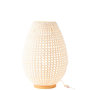 Voir la diapositive 2 : Paris Prix Lampe à Poser en Métal  Torsade  54cm Blanc