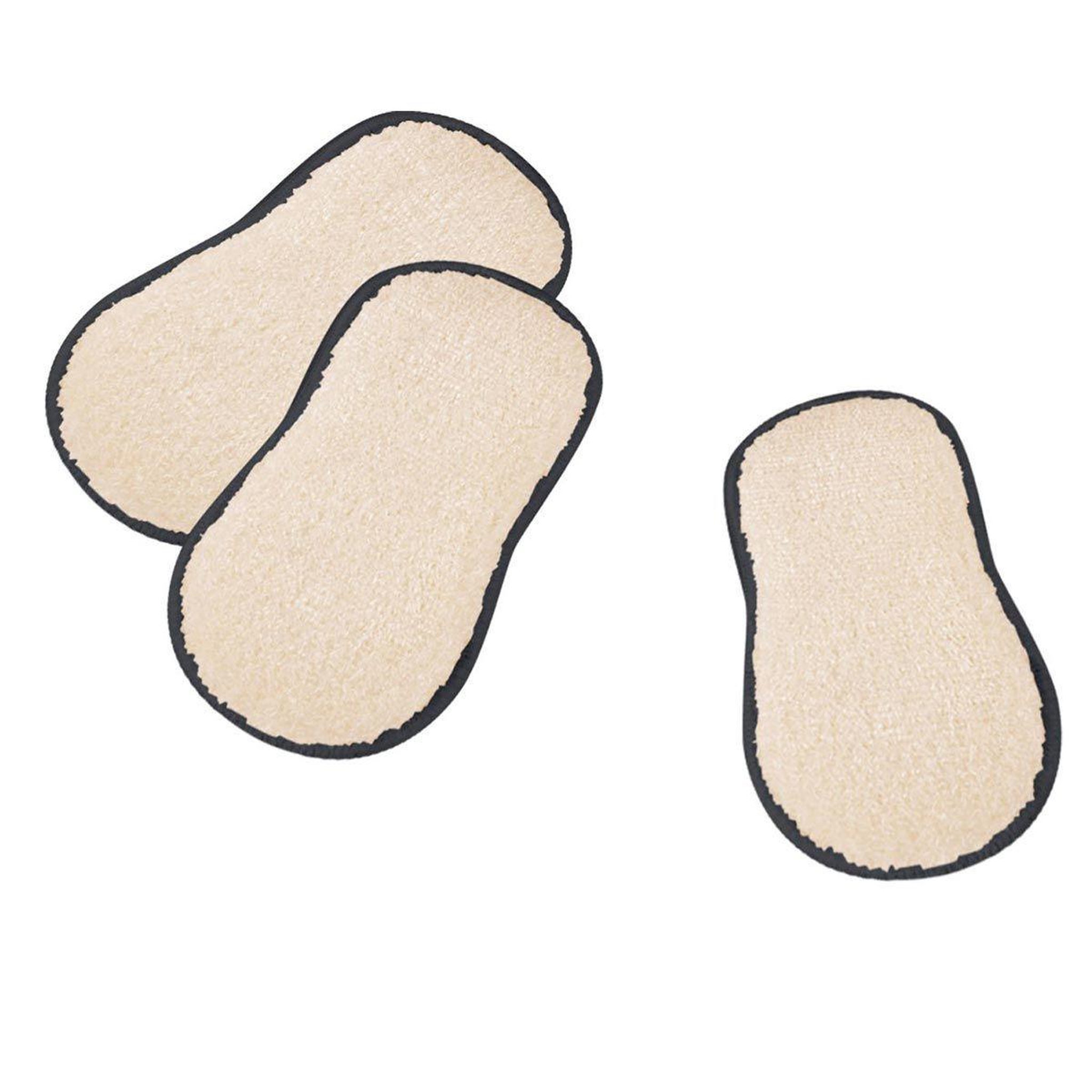 HOMEA Lot de 3 Éponges  Antibactérien  18cm Naturel