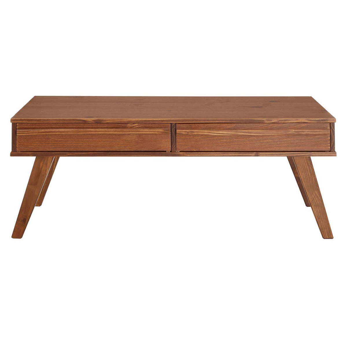 IDIMEX Table basse JONA avec 2 tiroirs, en pin massif
