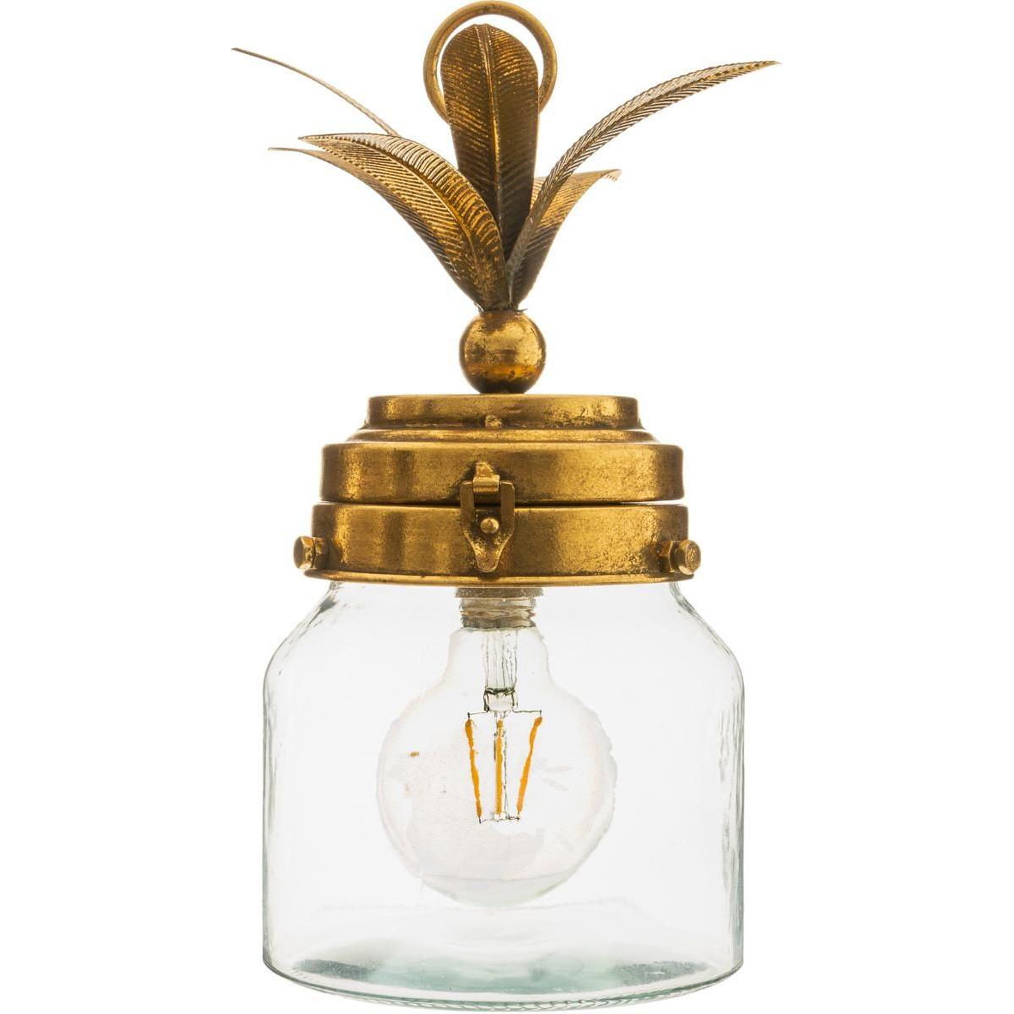 Voir la diapositive 2 : ATMOSPHERA Lampe à poser led  ananas  33cm or