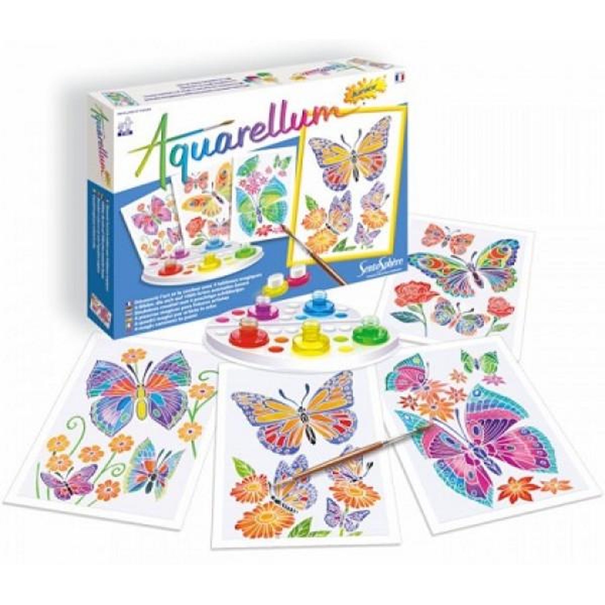 Voir la diapositive 2 : Sentosphere Aquarellum Junior Papillons et Fleurs