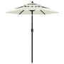 Voir la diapositive 1 : VIDAXL Parasol de jardin a 3 niveaux avec mat en aluminium sable 2 m
