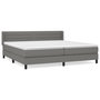 Voir la diapositive 1 : VIDAXL Sommier a lattes de lit avec matelas Gris fonce 200x200cm Tissu