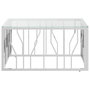 Voir la diapositive 4 : VIDAXL Table basse 80x80x40 cm acier inoxydable et verre