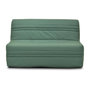 Voir la diapositive 1 : GRUHIER Banquette BZ - Tissu Vert - L143 x P97 x H89cm - Joe