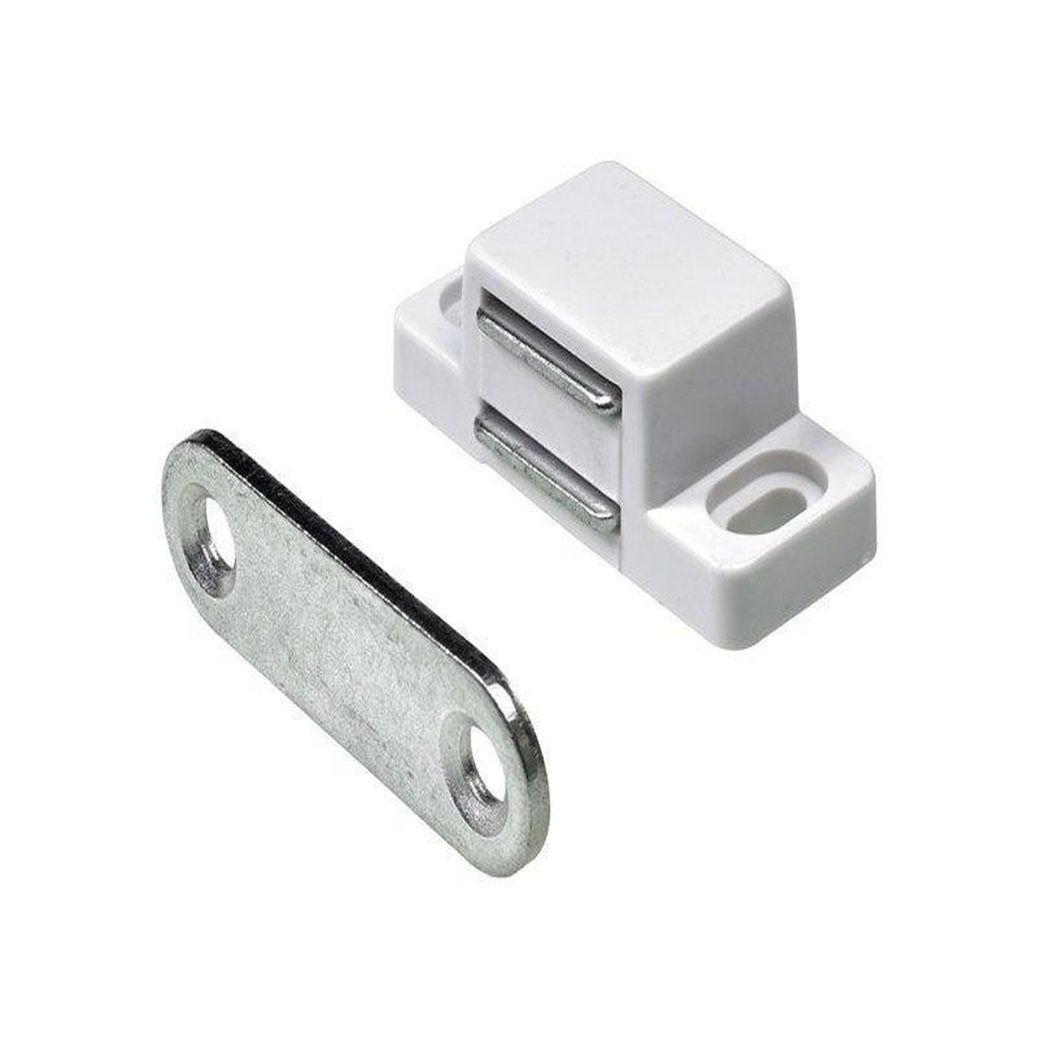 CENTRALE BRICO Lot de 4 loqueteaux magnétique acier HETTICH, L.35 x l.15 mm