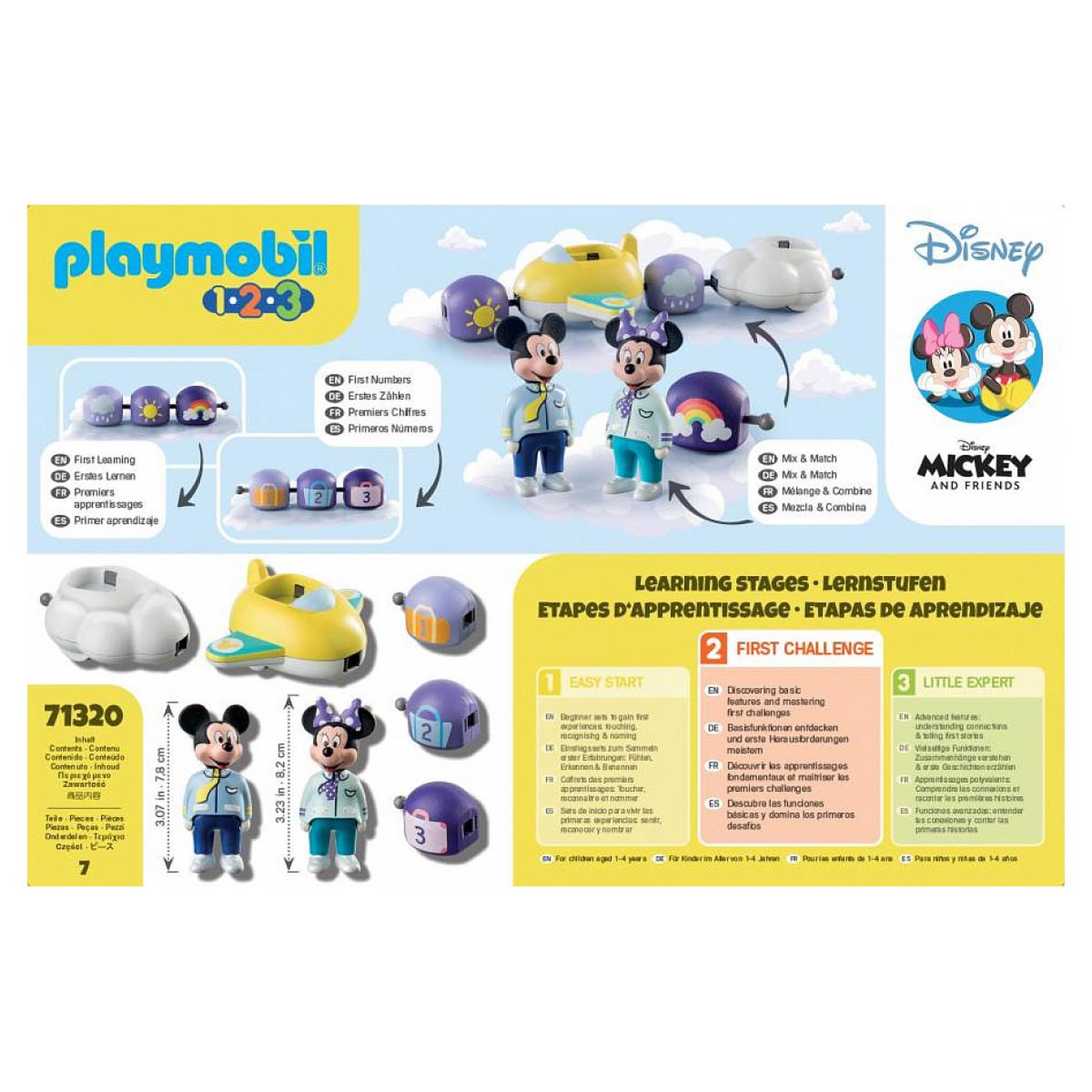 Voir la diapositive 2 : PLAYMOBIL 71320 Train des nuages de mickey et minnie