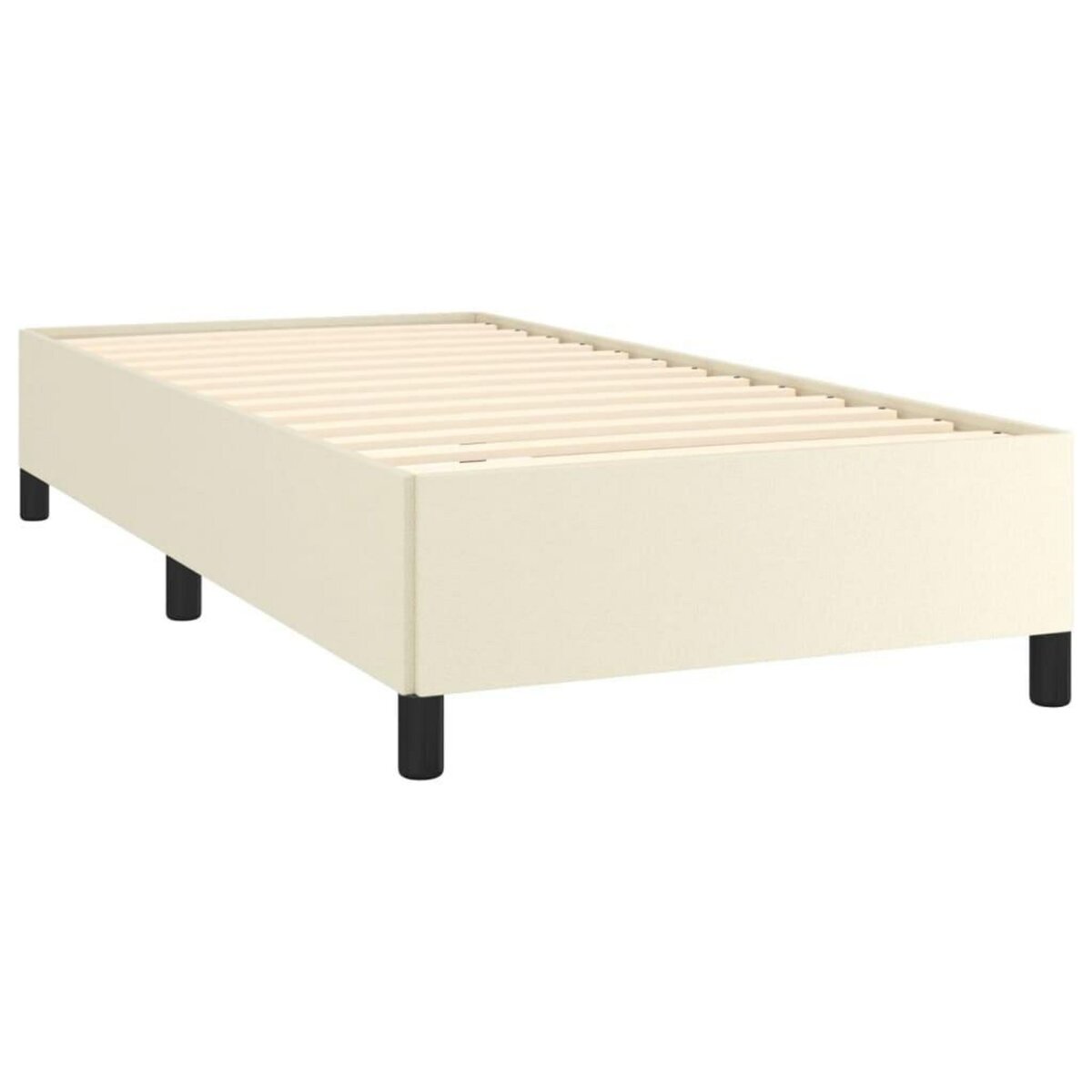 VIDAXL Cadre de lit sans matelas creme 90x200 cm similicuir
