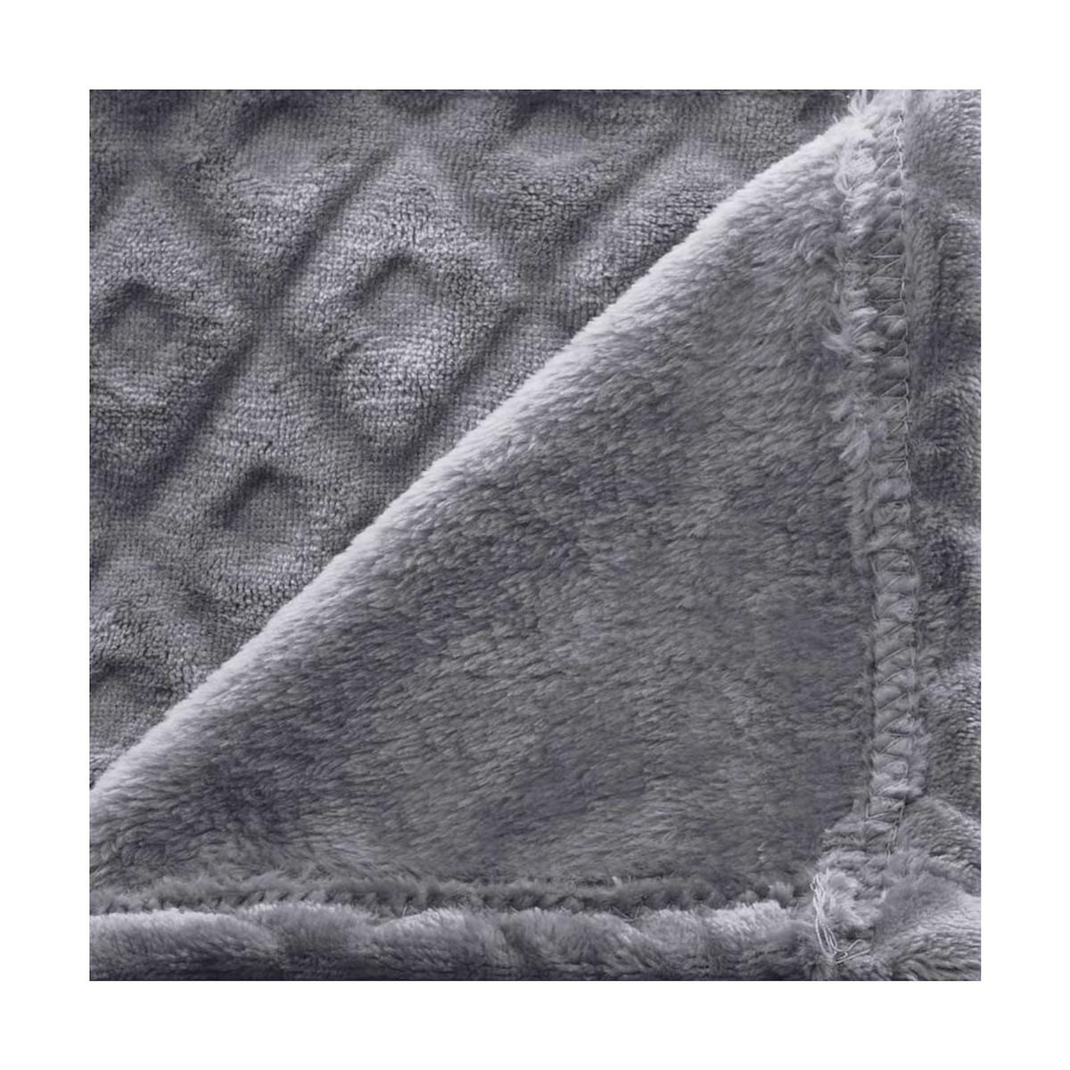 ATMOSPHERA Plaid Imprimé  Losange 3D  125x150cm Gris