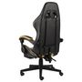 Voir la diapositive 3 : VIDAXL Fauteuil de jeux video avec repose-pied Noir et dore Similicuir