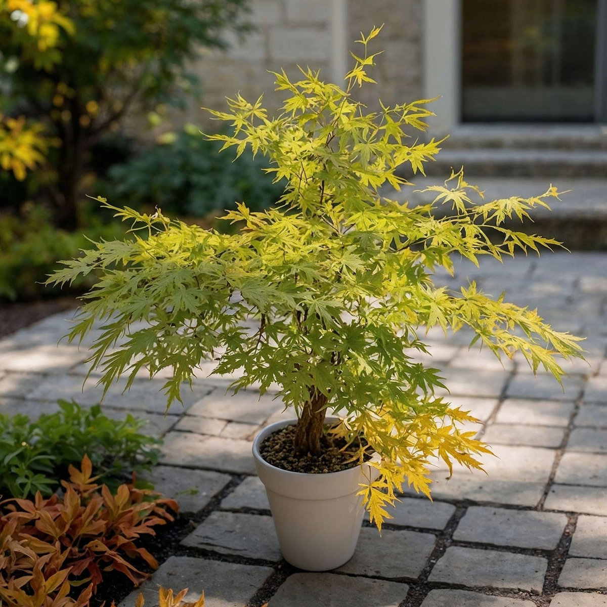 PLANT IN A BOX Érable du Japon - Acer palmatum 'Orange Lace' - Hauteur 60-70cm - ⌀19cm