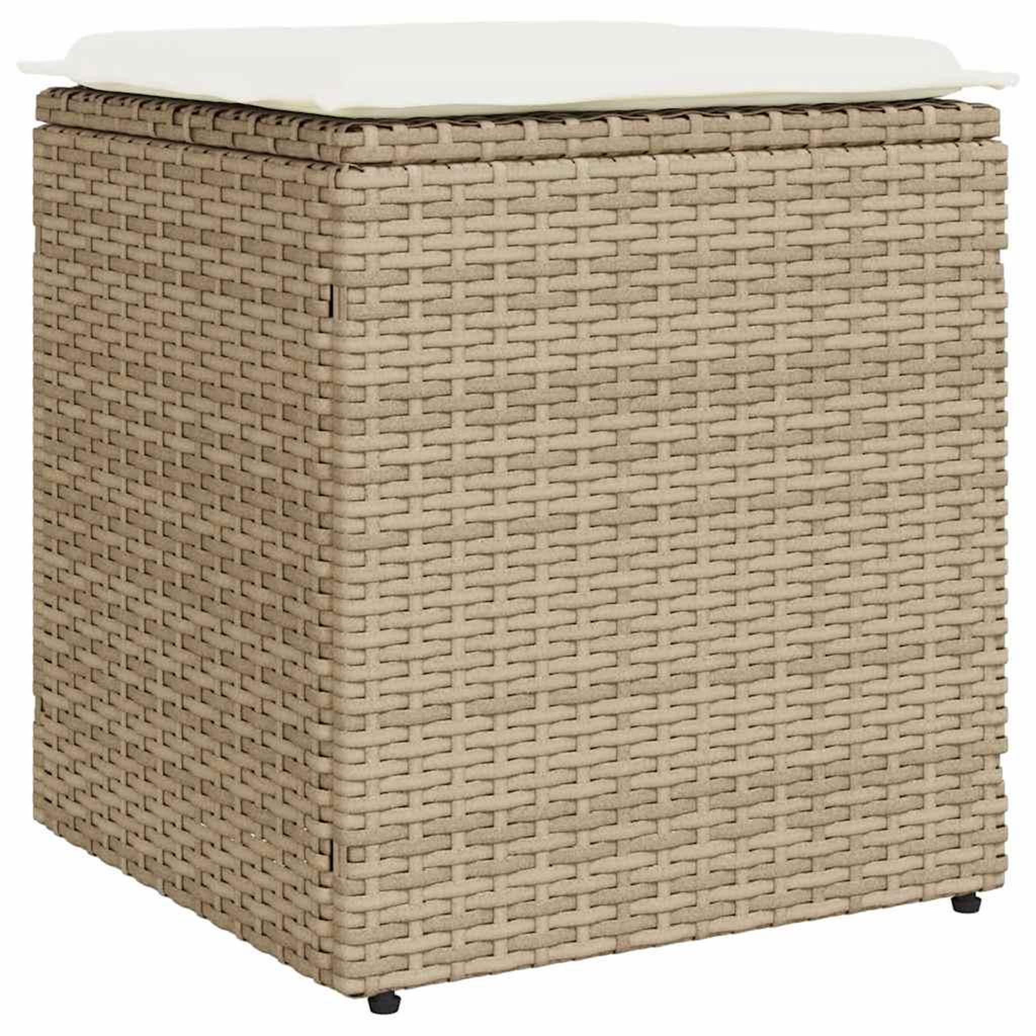 Voir la diapositive 5 : VIDAXL Tabourets de jardin avec coussins lot de 2 beige resine tressee