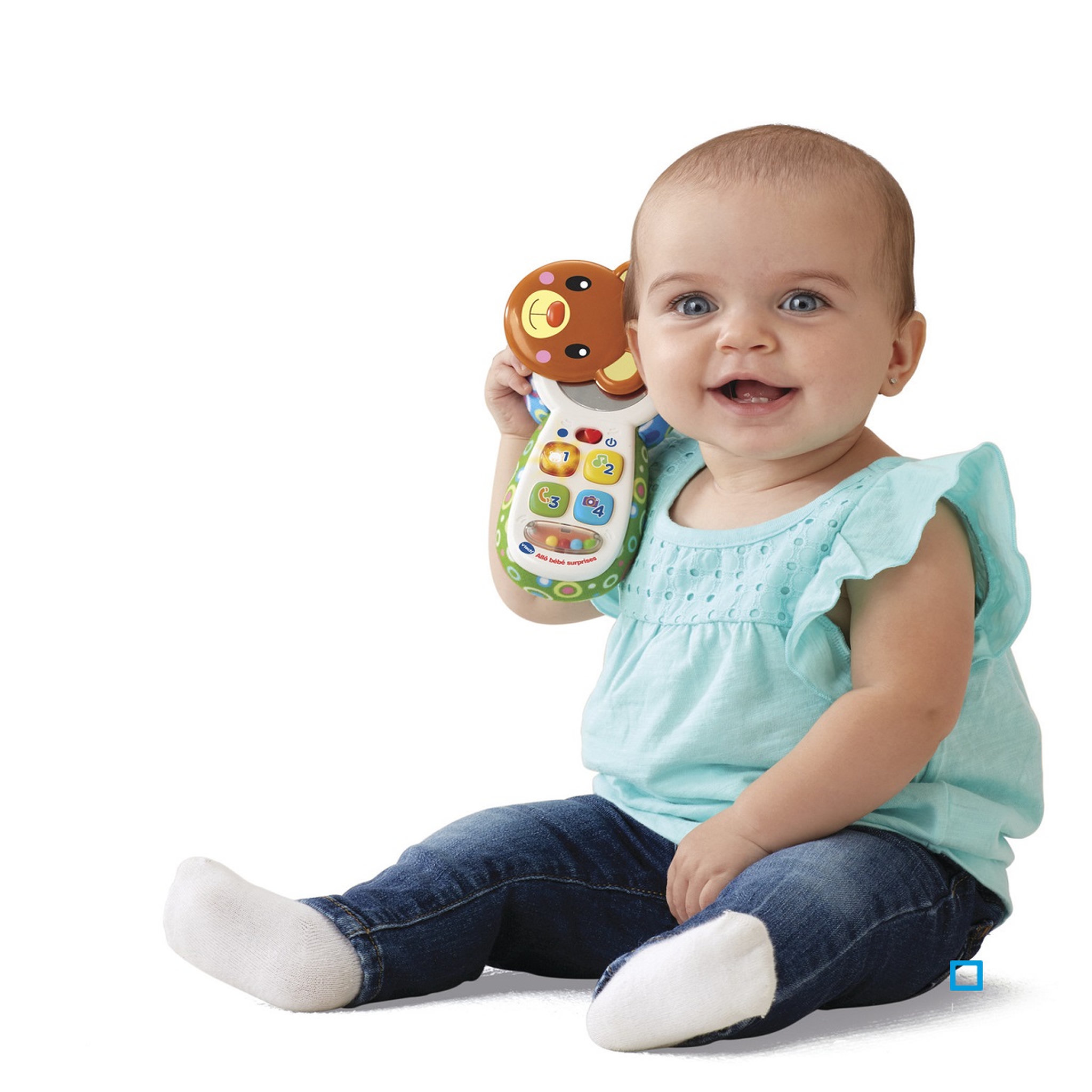 Voir la diapositive 4 : VTECH Téléphone Allo bébé surprises brun - Dès 12 mois